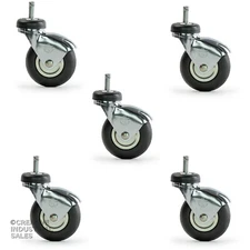 3" x 3/8" x 1" Grip Ring / Chair Institutional Stem IV Pole Caster (5)