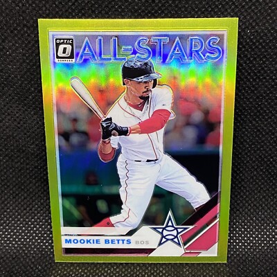 Lime!  2019 Donruss Optic All-Stars Green Prizm Mookie Betts #99 Boston Red Sox