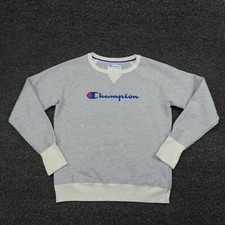 Champion Sweatshirt Womens Small Center Logo Long Sleeve Running Casual Ladies