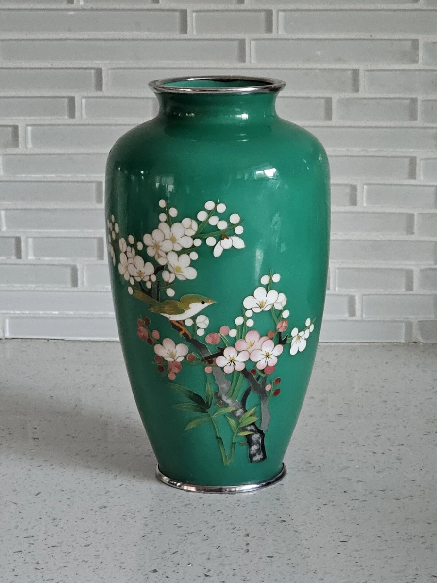 绿色老式原版古董日本花瓶| eBay