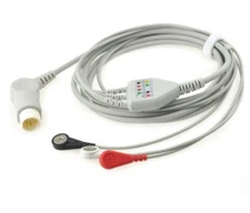 For Philips 3lead ECG cable With snap end round 12-pin
