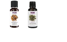 NOW Essential Oils, Citronella Oil,  Cinnamon Cassia 1 oz each