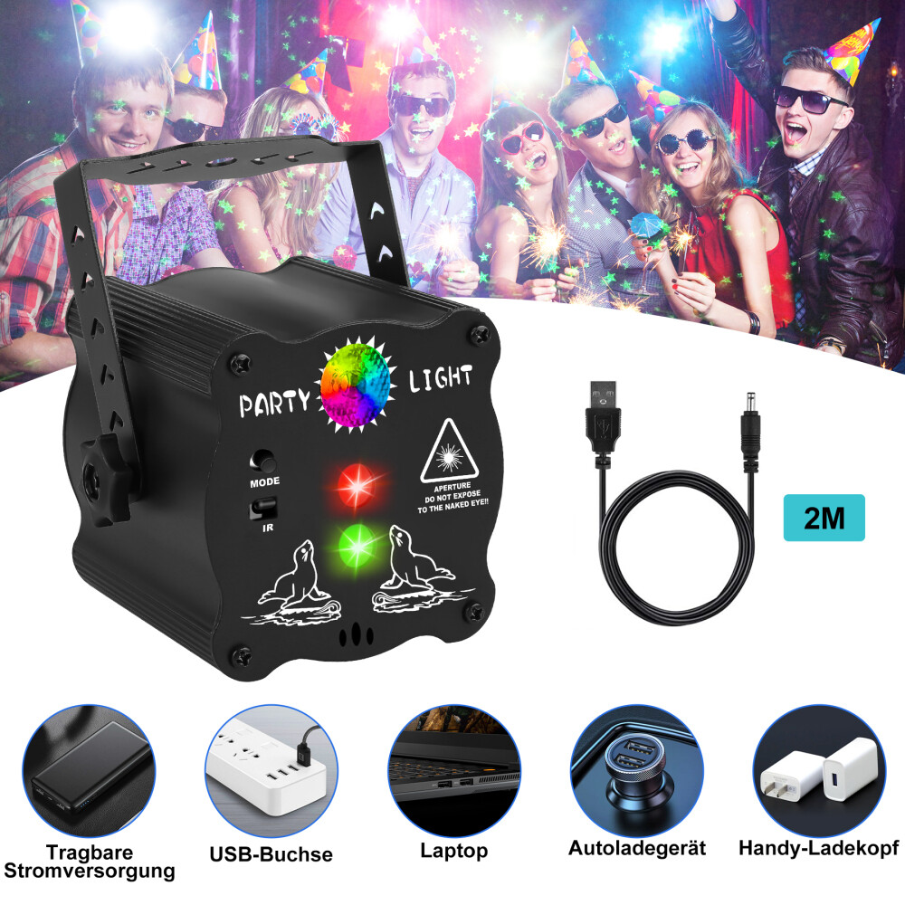 9-Augen LED RGB Laser-Projektor Für Partys – DMX-steuerbar, Mit Musiksteuerung Für Disco, Hochzeit & Events