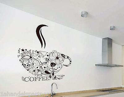 Wandtattoo Kaffee Klatsch Wandbild Wanddeko Wandschmuck Deko Wandsticker Trend 