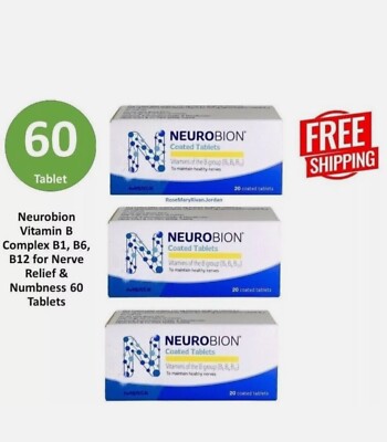 60 Tablets Neurobion Vitamin B1, B6, B12 for Numbness, Tingling & Nerve Relief 