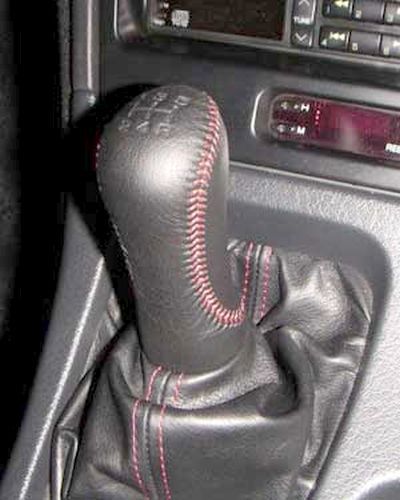 フェラーリknob Classic Nissan Genuine OEM Fairlady Version R Z32 300ZX Red Stitch