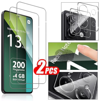 2X Schutzglas ( Display + Kamera ) für Xiaomi Redmi Note 13 Pro 5G Panzerfolie