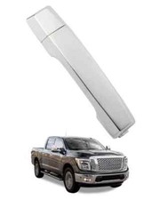 Passenger Door Handle, Compatible with 2004-2015 Nissan Titan, Armada, Chrome