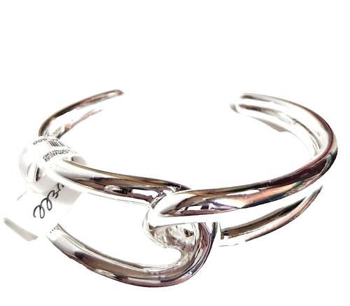 Madewell Cuff Bracelet Women\'s Chunky Domed Polished Silver Open Bangle WAZZ27 Madewell Chunky Dome Cuff Bracelet Silver Or Gold $58. NWT  main image 3