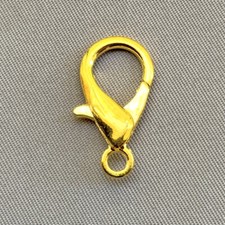 Large Lobster Claw Clasps 21mm Gold Plated Alloy Q12 Per Pkg
