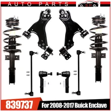 For Buick Enclave 2008 - 2016 Front Struts & Lower Control Arms & Tie Rods Kit