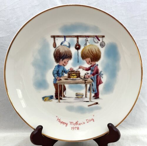 Gorham MOPPETS Collector Plate (1978) MOTHER'S DAY - Afbeelding 1 van 3