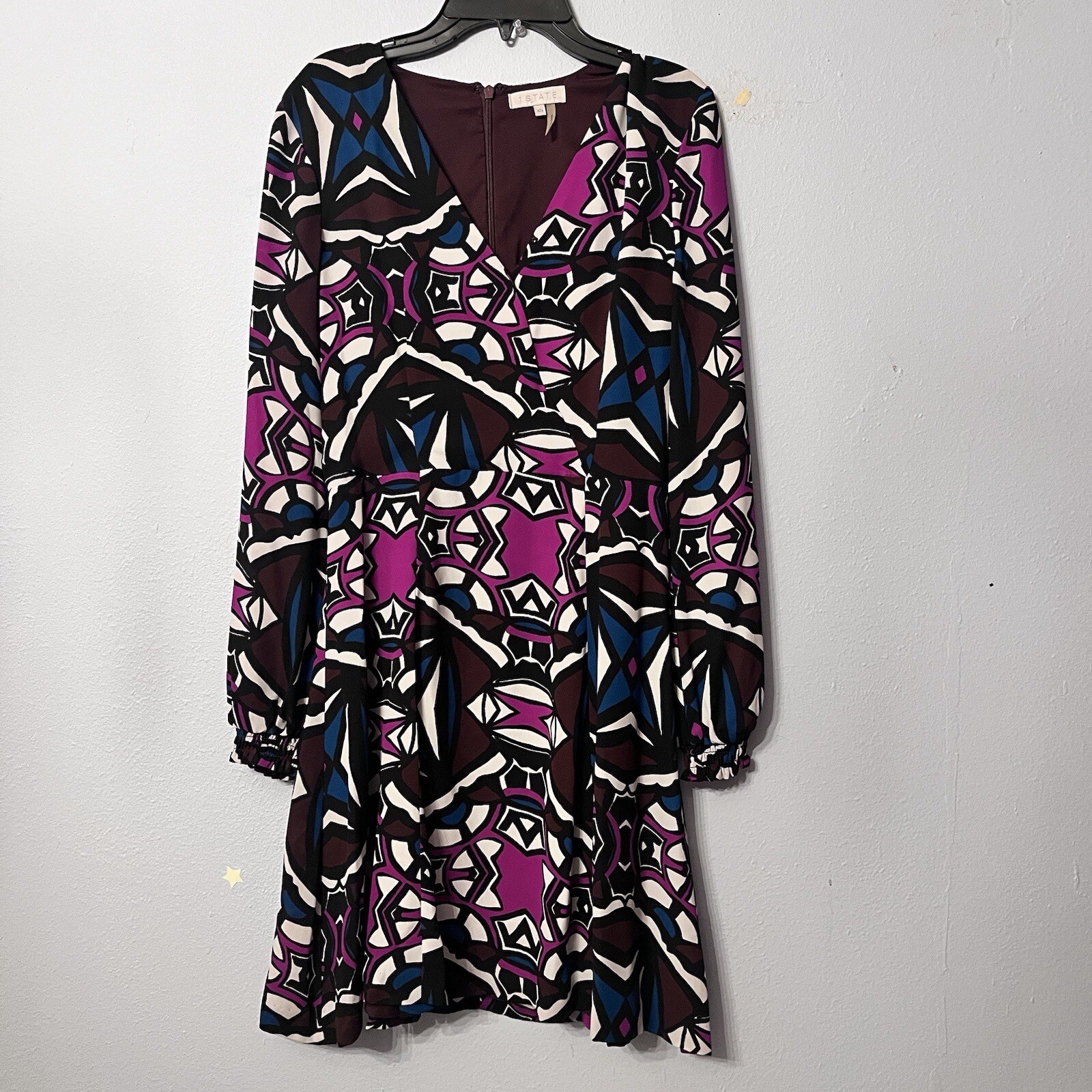 1. state Multicolored Size Xs Patterned Dress Bal… - image 1