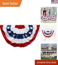 4th of July Decorations,American Flag Bunting for Outside,Fourth of July Bunt...