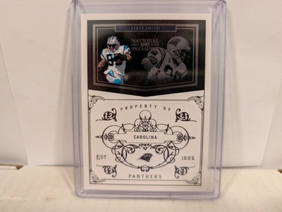 2010 NATIONAL TREASURES STEVE SMITH BASE #/99 CAROLINA PANTHERS RARE SP