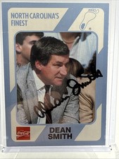1989-90 North Carolina CC #1, DEAN SMITH Signed Autograph, HOF Legend