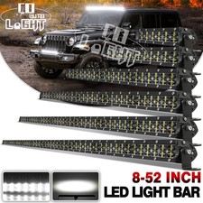 7 14 20 26 32 50 Slim Led Light Bar Spot Flood Combo Offroad Driving Truck Suv