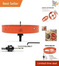 8 Inch Bi-Metal Hole Saw Kit for Metal Wood Plastic with Arbor Fast Cutting