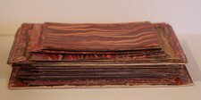 175 Piece Lot Antique Marbled Paper Book Endp...