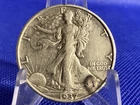 1937 - S Walking liberty half dollar in circulated condition