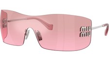 Miu Miu MU B53S 1BC70Y Sunglasses Silver / Pink Mirror Silver Gradient Lens