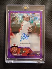 2023 Topps Chrome Update Series - Autographs Joey Ortiz #AC-JO Purple Speckle...