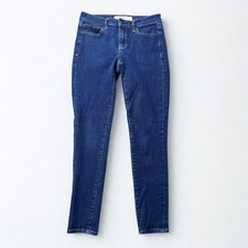 Gap 1969 Jeans Women 26 True Skinny Ankle Stretch Rinse Blue Denim Mid Rise