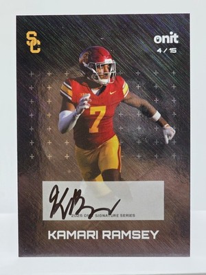 2025 Onit Gravity Kamari Ramsey Silver Auto #4/15 USC Trojans Football Texans