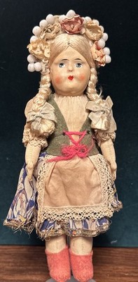 Vintage Hungarian Folk Doll 10in. Tall