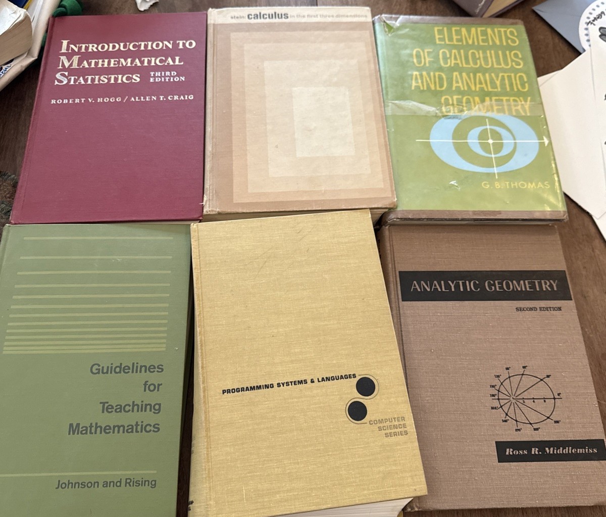 Vintage Math Book Lot - Calculus Algebra Geometry Statistics