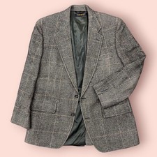 Vintage Brooks Brothers Camel Hair Sport Coat Blazer 42R Glen Plaid USA Made Ivy