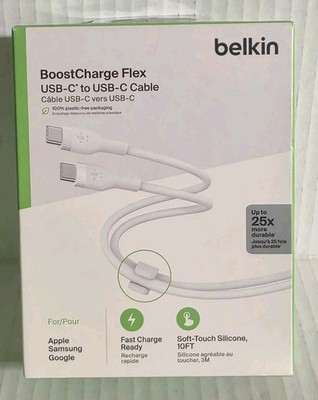 Belkin BoostCharge Flex USB-C to USB-C Cable 10 ft. CAB-009 NEW