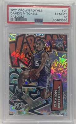 2021 Crown Royale KABOOM Davion Mitchell Rookie #20 GEM MT PSA 10 HEAT SP SSP