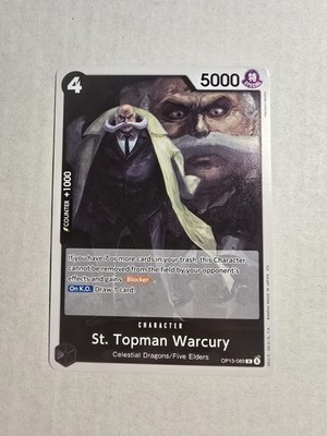 St. Topman Warcury OP13-089 Rare (Foil) - Carrying On His Will
