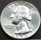 US 1953-D Washington Quarter **