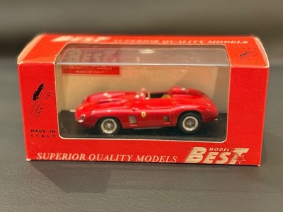 Best 1/43 Scale Model Car 9063 Ferrari 290 MM Prova Red RARE TO FIND - US SELLER