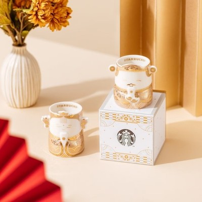 Starbucks Taiwan God Series demi mug 3oz- Wealth God , Mazu
