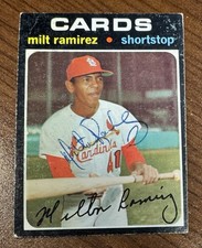 Signed 1971 Topps Milt Ramirez #702 Rookie Card. rookie card picture