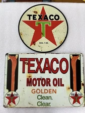 Texaco Vintage Reproduction Signs (2 Pack)