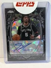 2025 Topps Chrome SAPPHIRE Stephon Castle Black Auto /10 🔥SPURS COLOR MATCH🔥