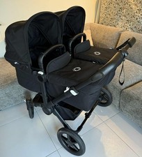 Bugaboo Donkey5 Genuine Leather Handle Bar Covers, black