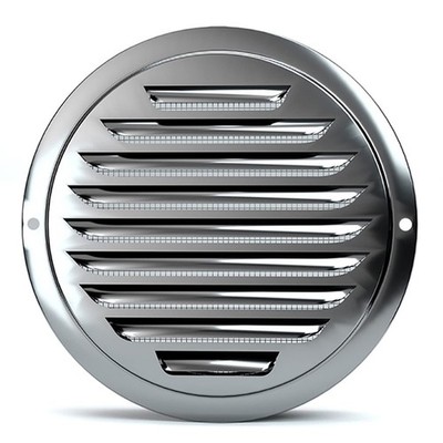 4'' Stainless Steel Air Vents, Round Louver Grille Vent Cover Wall Ventilation