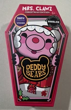NEW 2025 Christmas Deddy Bears ~ Mrs. Clawz ~  5" Plush WITH ROBLOX CODE
