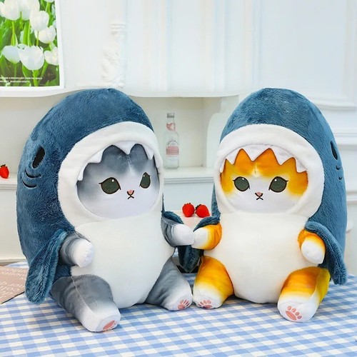 25cm Shark Cat Plush Toy Kawaii Stuffed Animal Birthday Gift for Kids Xmas Cute