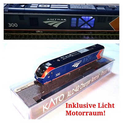 Spur N Kato 176-6051 Siemens ALC-42 Charger ''Amtrak'' #300 inkl. Motorraumbel.