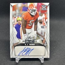 2023 Leaf Draft K.J. Henry #BA-KJH Auto RC Washington Commanders Clemson Tigers