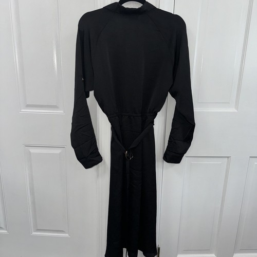 MICHAEL MICHAEL KORS Womens Black Belted Roll-tab Sleeve Shirt Dress S - 第 4/4 張圖片