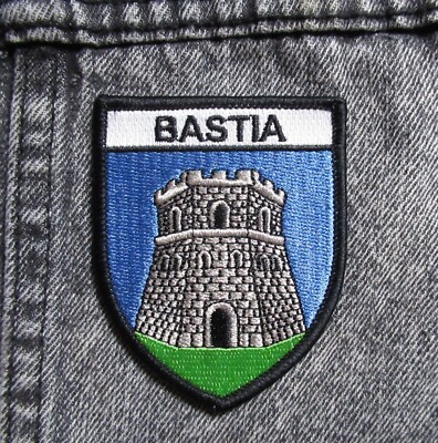 Insigne Ancien Bastia Corse - Patch Tissu Original Des Années 1970/80
