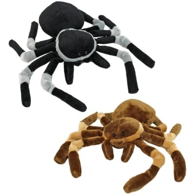 BEMIRO Spinne Kuscheltier - ca. 27 cm Farbe Schwarz und Braun, Spinn Plüschtier