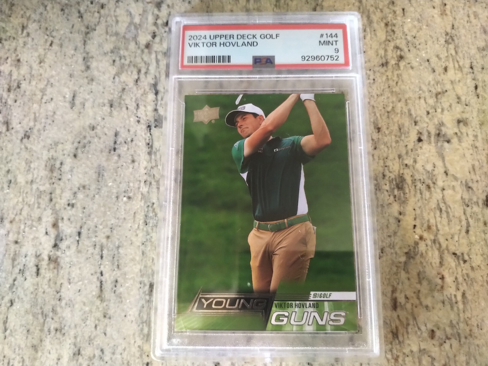 VIKTOR HOVLAND PSA 9 2024 UPPER DECK GOLF #144 ROOKIE YOUNG GUNS RC